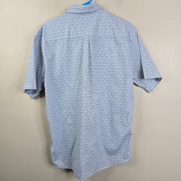 Peter Millar Martini Glass And Shaker Printed Short Sleeve Button Down Large - Picture 5 of 6